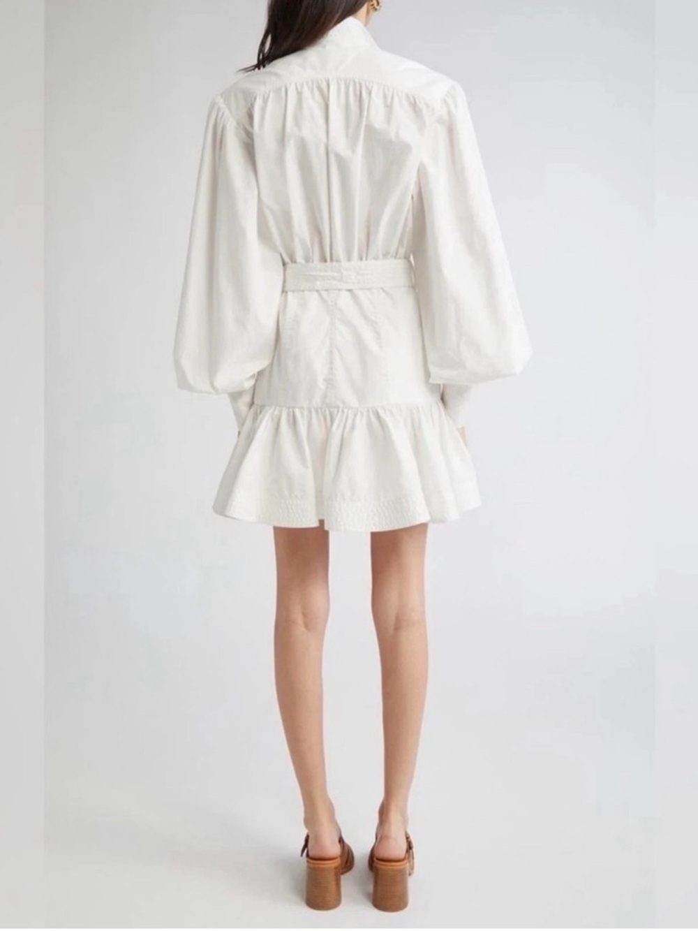 Zimmermann Belted Long Sleeve Cotton Utility Minidress - Picture 3 of 11